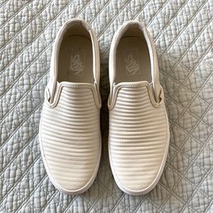 Vans Classic Slip-On (Moto Leather) in Birch